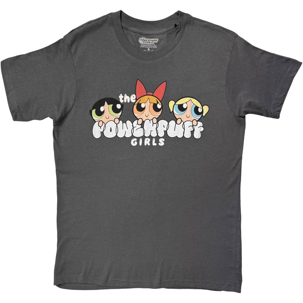 The Powerpuff Girls - Bubble Text Herren TShirt - Grau